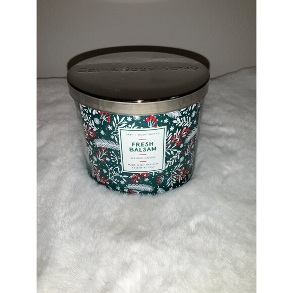Bath & Body Works NEW Fresh Balsam 3-Wick Scented Candle - Picture 1 of 5